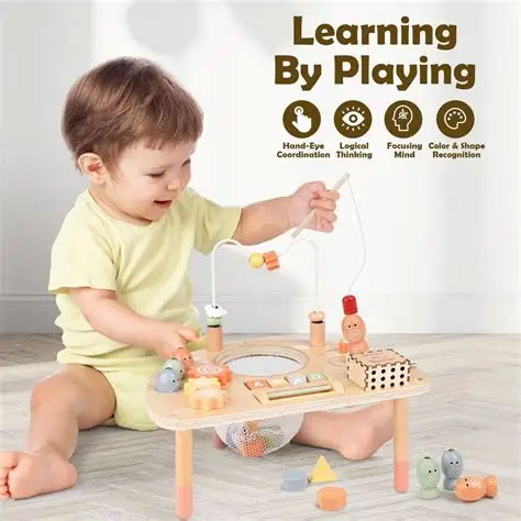 Vanplay 8 in 1 Wooden Activity Table